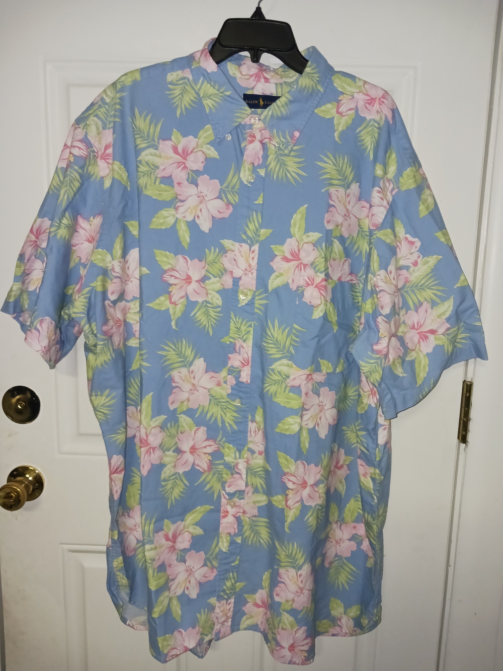 Men's 5XL Ralph Lauren Floral Print Button-Down Shirt
